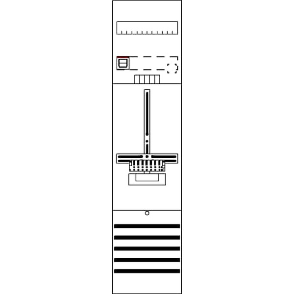 Striebel & John DF17Q1 Zählerfeld 7RE 1Z vorverdrahtet mit Zählerkreuz 2CPX054137R9999