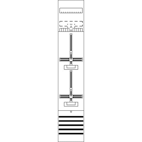 Striebel & John DF19C2 Zählerfeld 9RE 2Z vorverdrahtet mit Zählerkreuz 2CPX054155R9999