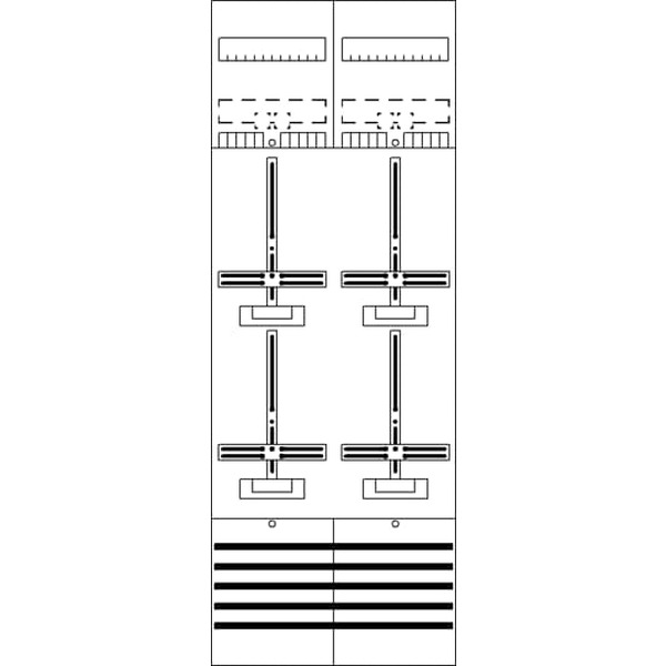 Striebel & John DF29C4 Zählerfeld 9RE 4Z vorverdrahtet mit Zählerkreuz 2CPX054157R9999