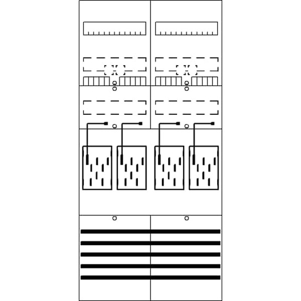 Striebel & John BF27M4 Zählerfeld 7RE 4Z vorverdrahtet mit BKE-I 2CPX054163R9999