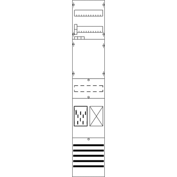 Striebel & John BF19A1XXBY Zählerfeld 9RE 1Z vorverdrahtet mit BKE-I 2CPX054172R9999