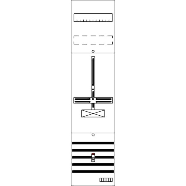 Striebel & John DF17AA Zählerfeld 7RE 1S vorverdrahtet mit Zählerkreuz 2CPX054176R9999