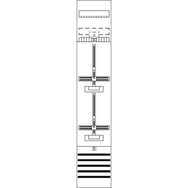 Striebel & John DF19A2XS Zählerfeld 9RE 2Cu vorverdrahtet mit Zählerkreuz 2CPX054188R9999