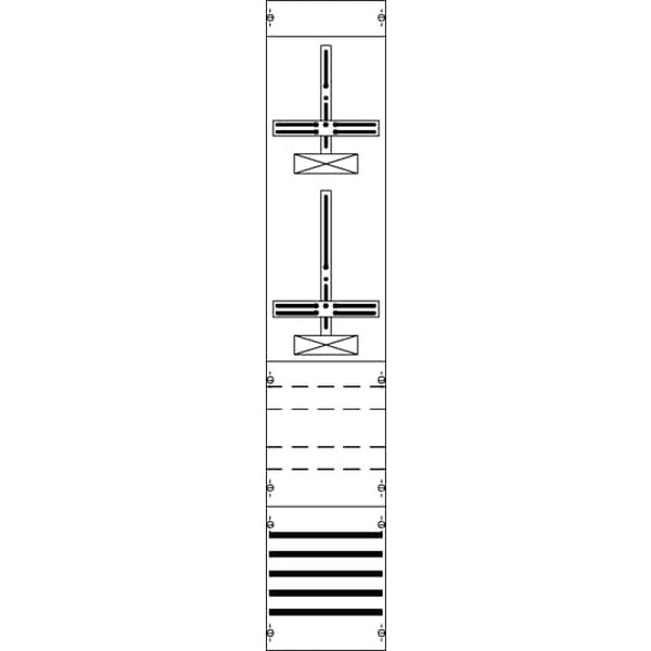Striebel & John FD19XM1 Zählerfeld ohne Verdrahtung mit Dreipunkt-Befestigung 9RE 2CPX054193R9999