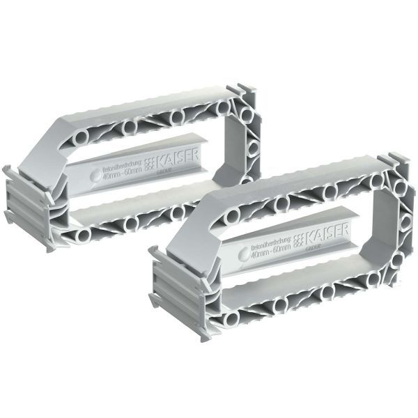 Kaiser 1211-00 Betonbau B¹ Prefix®-Systemflügelset 2-teilig Abmessungen 103 x 49 x 36 mm zur Befestigung an der Bewehrung