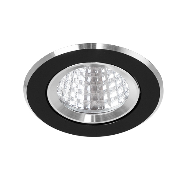 Brumberg 0064.00 Einbaustrahler GX5,3/ max. 50W rund schwenkbar schwarz/alu matt IP20