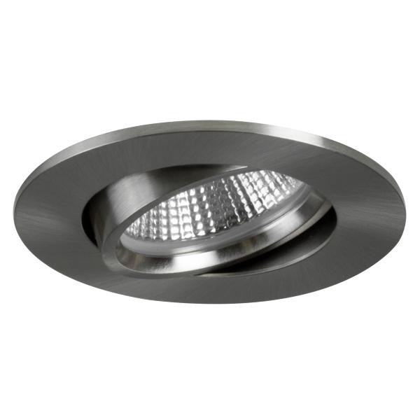 Brumberg 12293153 LED-Einbaustrahler 350 mA 6W 36° 3000K rund schwenkbar nickel matt IP2
