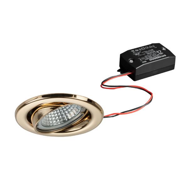 Brumberg 38180053 LED-Einbaustrahler 230V AC 50 Hz 6W 38° 3000K rund schwenkbar gold s