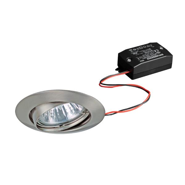 Brumberg 38304153 LED-Einbaustrahler 230V AC 50 Hz 6W 38° 3000K rund schwenkbar nickel