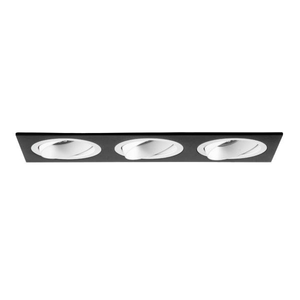 Brumberg 45028560 Einbaumodul rechteckig 3-fach aussen strukturschwarz/innen strukturweiss L