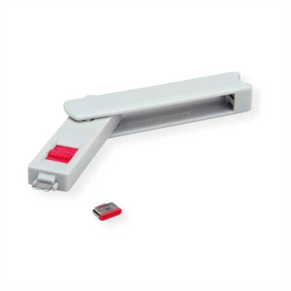 roline 11.02.8333 USB Typ C Port Blocker 1x Schloss und 1x Schlüssel
