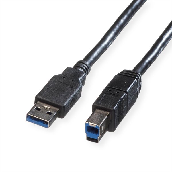 roline 11.02.8870 USB 3.2 Gen 1 Kabel Typ A-B schwarz 1,8 Meter