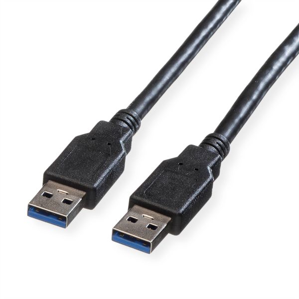 roline 11.02.8970 USB 3.2 Gen 1 Kabel Typ A-A schwarz 1,8 Meter