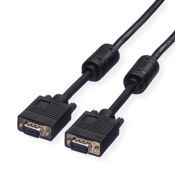 roline 11.04.5270 VGA-Kabel HD15 Stecker/Stecker mit Ferritkern 20 Meter