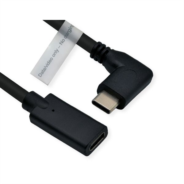 roline 11.04.5496 Video-Verlängerungskabel (DP Alt Mode) USB Typ C-C Stecker/Buchse schwarz 2 Meter