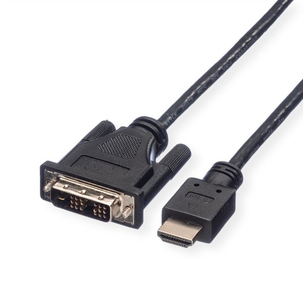 roline 11.04.5553 Kabel DVI (18+1) Stecker/HDMI Stecker schwarz 10 Meter