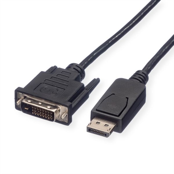 roline 11.04.5612 DisplayPort Kabel DP Stecker/DVI Stecker schwarz 5 Meter