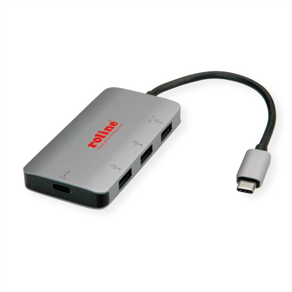 roline 14.02.5038 USB 3.2 Gen 1 Hub 3fach Typ C Anschlusskabel (PD+Data)