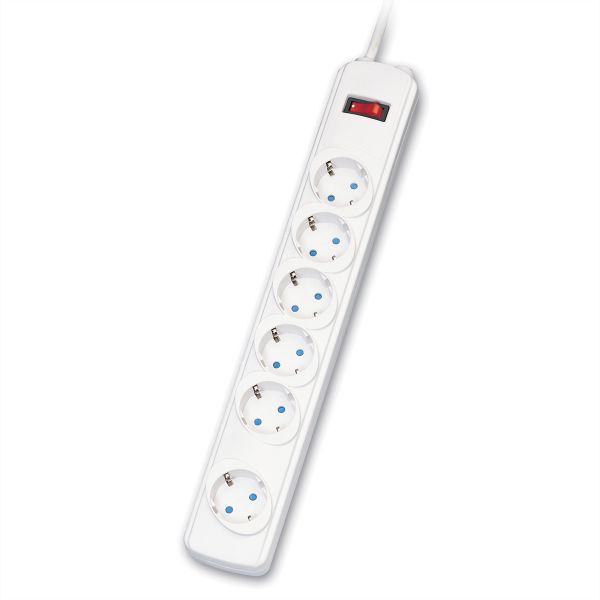 roline 19.07.1601 PowerDesk Steckdosenleiste 6fach weiß 1,8 Meter