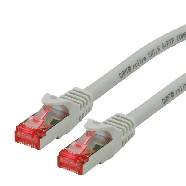 roline 21.15.2603 Patchkabel Kat.6 S/FTP (PiMF) Component Level LSOH grau 3 Meter