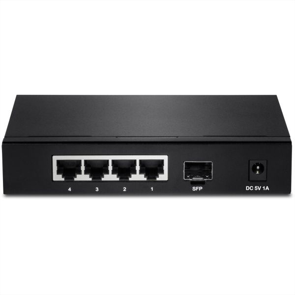 TRENDnet TEG-S51SFP TRENDnet Gigabit Ethernet (10/100/1000) Schwarz Netzwerk Switch
