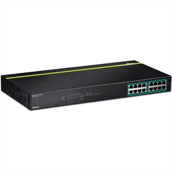 TRENDnet TPE-TG160g TRENDnet 16-Port PoE+ Switch GREENnet Gigabit 246W