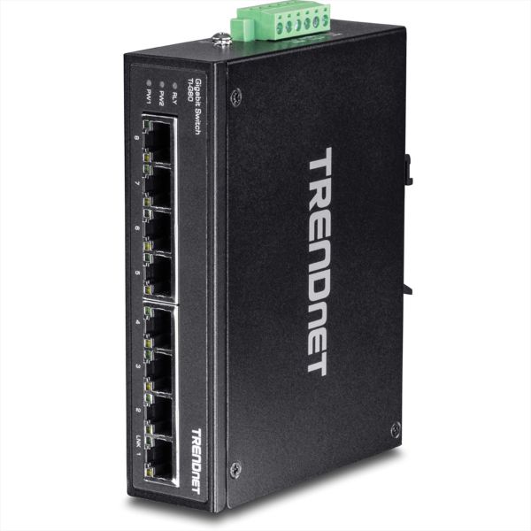 TRENDnet TI-G80 TRENDnet 8-Port Gehärteter Industrieller Gigabit DIN-Rail Switch