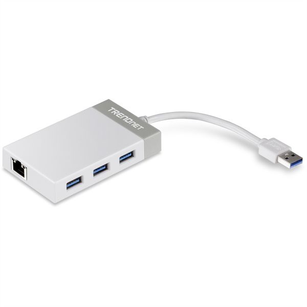 TRENDnet TU3-ETGH3 TRENDnet USB 3.0 zu Gigabit Adapter + USB Hub