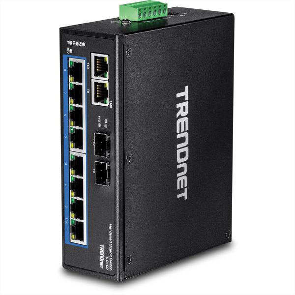 TRENDnet TI-G102 TRENDnet 10Port Switch DIN-Rail Industrial Gigabit