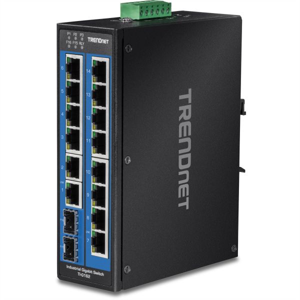 TRENDnet TI-G162 TRENDnet 16-Port DIN-Rail Switch Industrial Gigabit