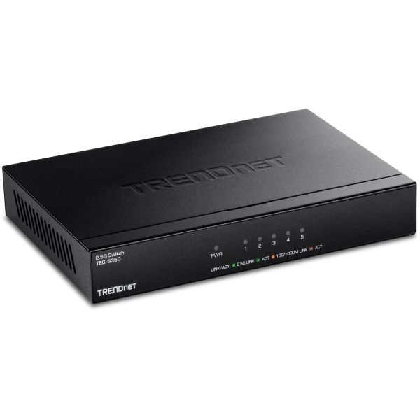 TRENDnet TEG-S350 TRENDnet 5-Port 2.5G Switch Unmanaged schwarz