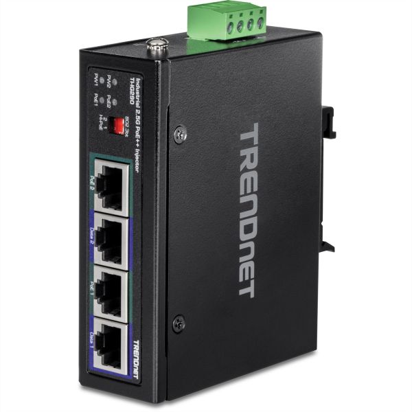 TRENDnet TI-IG290 TRENDnet PoE Injector 95W 2-Port Industrial 2.5G PoE