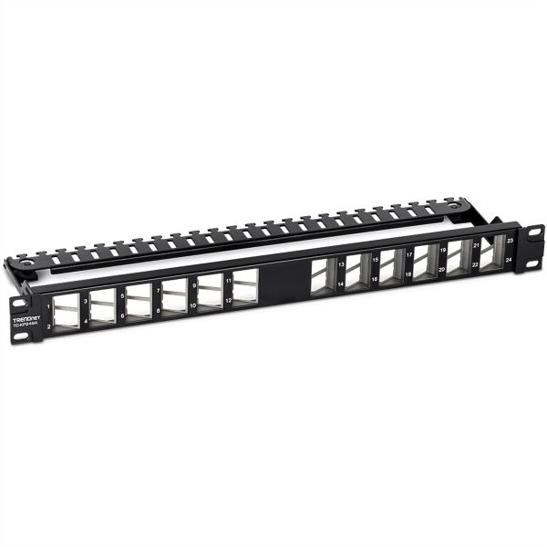 TRENDnet TC-KP24SA TRENDnet 24 Port Patch Panel für Keystones gewinkelt 1U