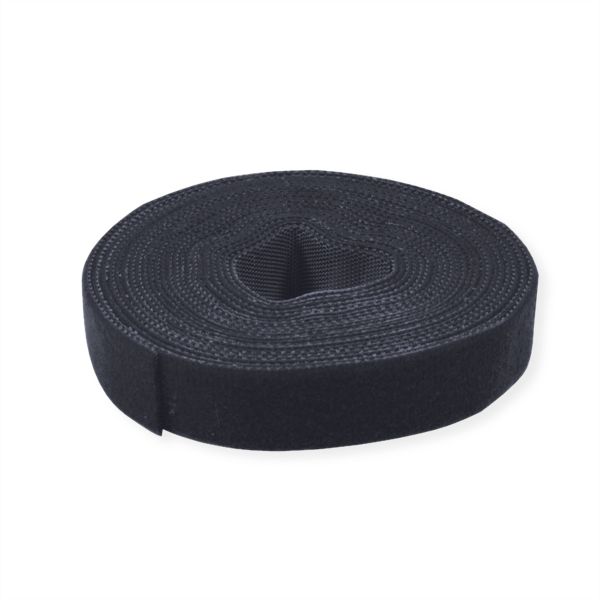 Value 25.99.5250 Klettband auf Rolle 10mm schwarz 25 Meter