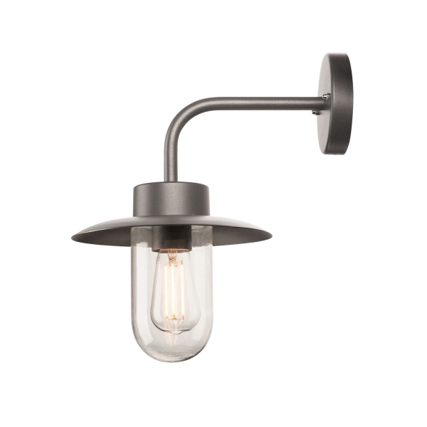 SLV 1000820 MOLAT, Outdoor Wandleuchte, E27, anthrazit, max. 60 W, IP44