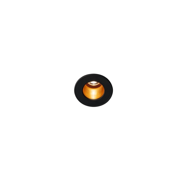 SLV 1000917 HORN MINI, Deckeneinbauleuchte, LED, 3000 K, schwarz/gold, 12°