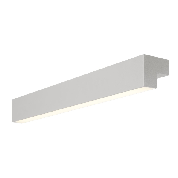 SLV 1001300 L-LINE 60, Wand- und Deckenleuchte, IP44, 3000 K, 820 lm, silber