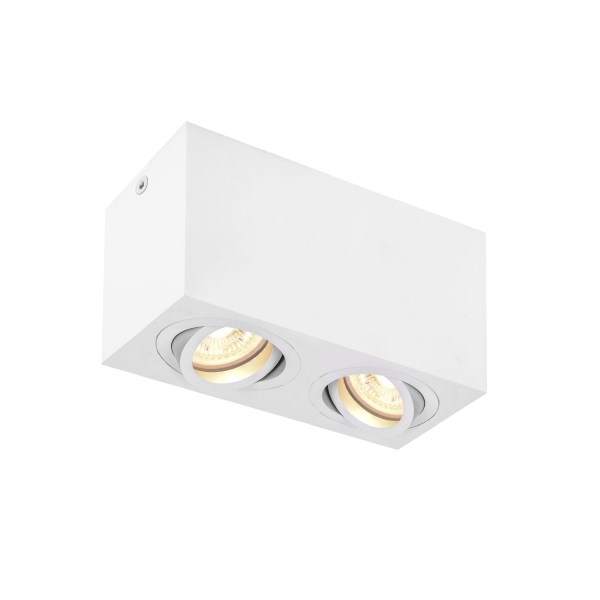 SLV 1002006 TRILEDO, double, Indoor Deckenaufbauleuchte, eckig, QPAR51, weiß, max 10 W