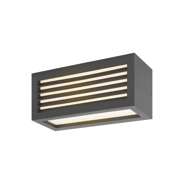 SLV 1002035 BOX-L, LED Outdoor Wand- und Deckenaufbauleuchte, anthrazit, IP44, 3000 K, 19 W