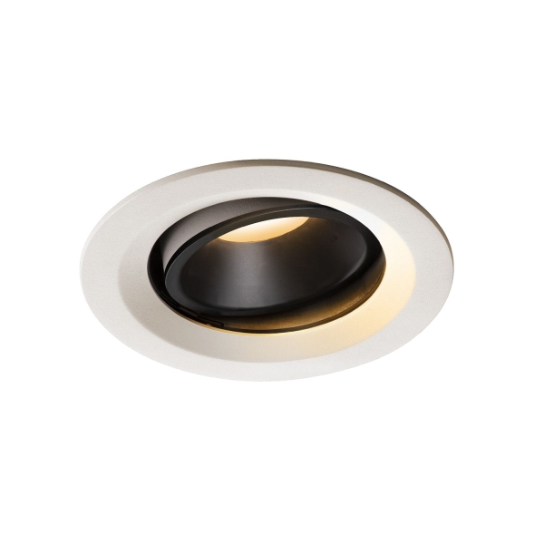 SLV 1003571 NUMINOS® MOVE M DL, Indoor LED Deckeneinbauleuchte weiß/schwarz 2700 K 55° dreh- und schwenkbar