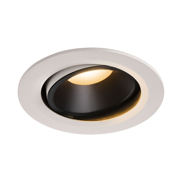 SLV 1003640 NUMINOS® MOVE L DL, Indoor LED Deckeneinbauleuchte weiß/schwarz 2700 K 40° dreh- und schwenkbar