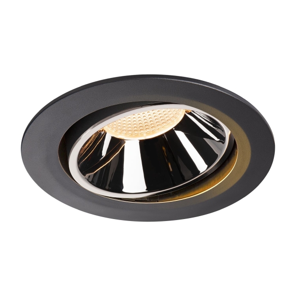 SLV 1003702 NUMINOS® MOVE XL DL, Indoor LED Deckeneinbauleuchte schwarz/chrom 2700 K 40° dreh- und schwenkbar