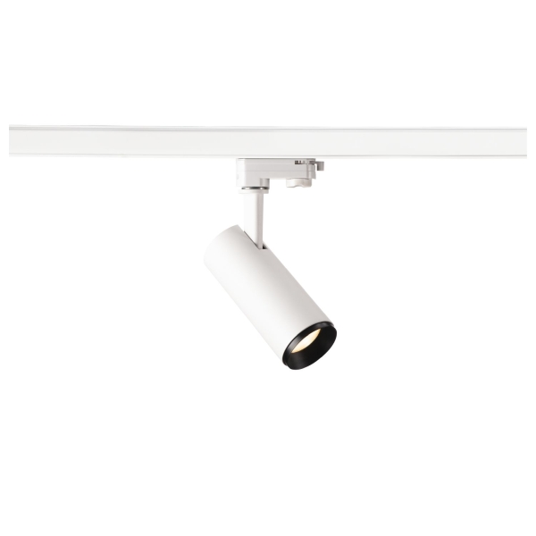 SLV 1004086 NUMINOS® S 3Ph., PHASE, 3~ Spot, zylindrisch, 3000 K, 8 W, 24°, matt weiß / matt schwarz