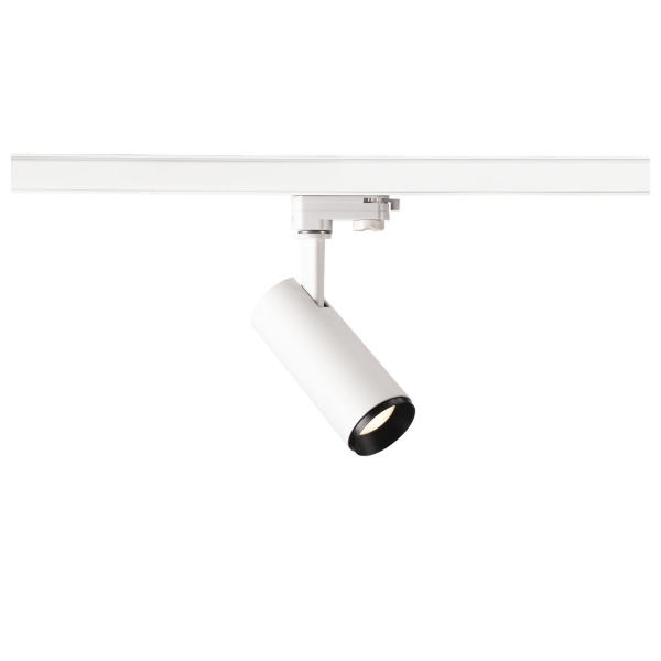 SLV 1004096 NUMINOS® S 3Ph., PHASE, 3~ Spot, zylindrisch, 4000 K, 8 W, 60°, matt weiß / matt schwarz