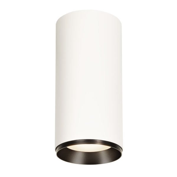 SLV 1005774 NUMINOS® XL CL, DALI, Deckenaufbauleuchte, 4000 K, 27 W, 24°, matt weiß / matt schwarz