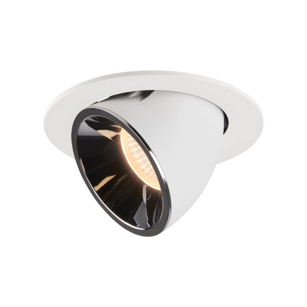 SLV 1005986 NUMINOS® GIMBLE L, Deckeneinbauleuchte weiß / chrom 2700 K 20°