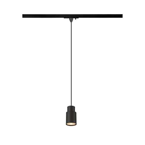 SLV 1008254 PURI 2.0 Tube, 1~ Pendelleuchte, GU10, Pendellänge 200 cm, 1x max. 6 W, schwarz