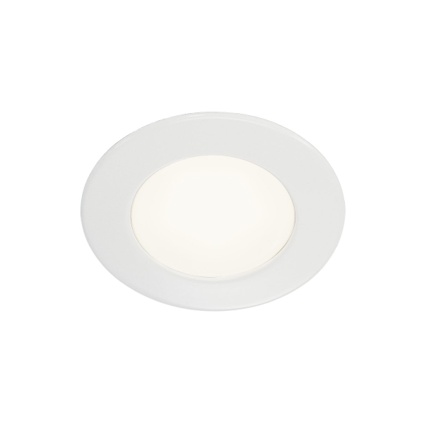 SLV 112221 DL 126, Einbauleuchte, LED SMD, 3000 K, rund, weiß, max. 3 W, inkl. Blattfedern