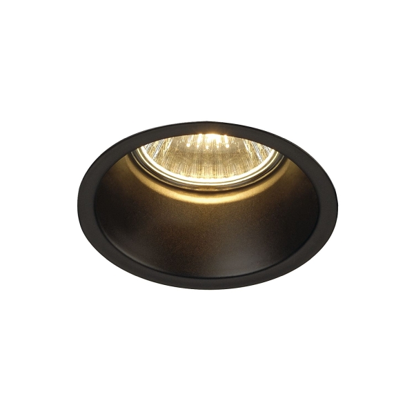 SLV 112910 HORN 1, Einbauleuchte, QPAR51, einflammig, rund, schwarz matt, max. 50 W, inkl. Clipfedern