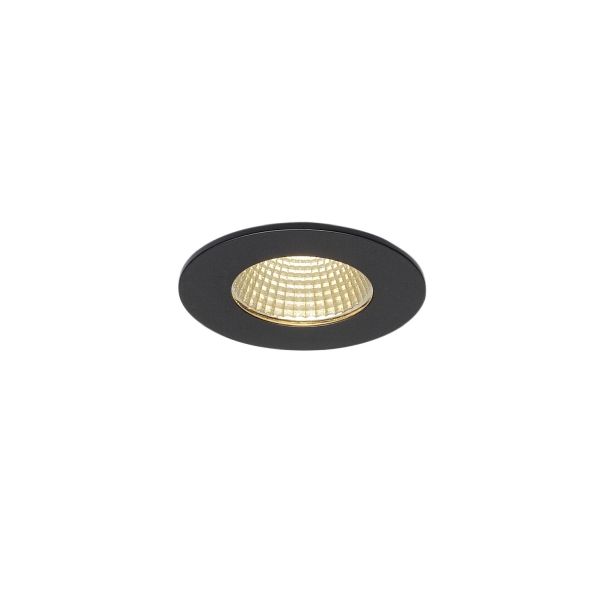 SLV 114420 PATTA-I, Einbauleuchte, LED, 3000 K, rund, schwarz matt, 38°, inkl. Treiber